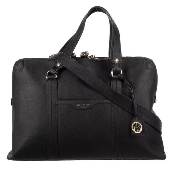 Henri Bendel West 57th Leather Laptop Briefcase - Picture 1 of 16